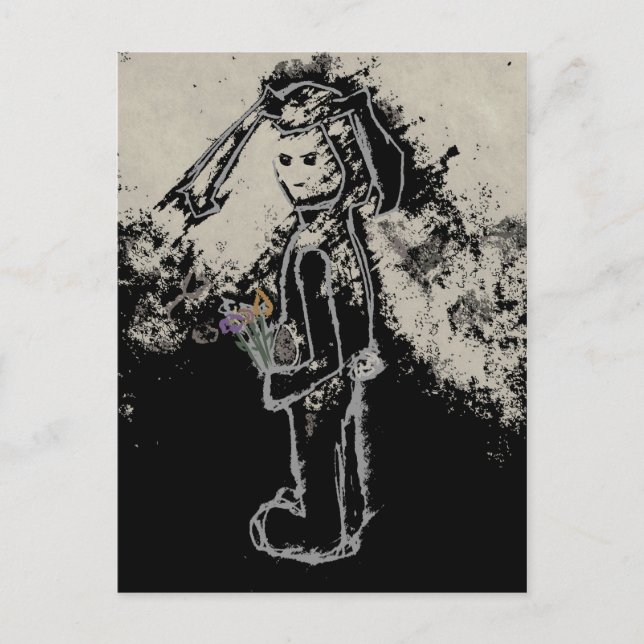 finstere Hase Postkarte (Vorderseite)
