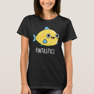 Fintastic Funny Fish Puff Dark BG T-Shirt