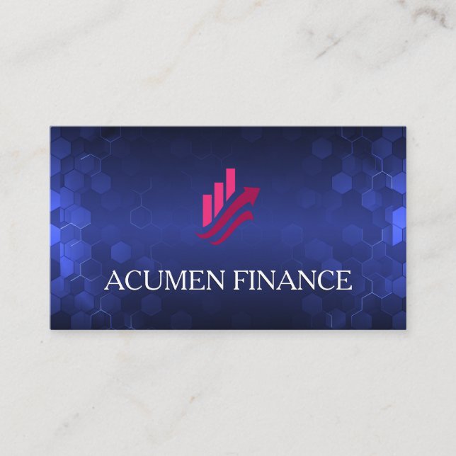 Fintech-Logo | Moderne Tech AI Visitenkarte (Vorderseite)