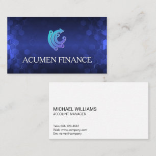 Fintech-Logo Moderner technischer Hintergrund Visitenkarte