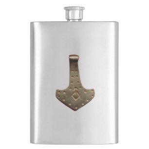 Fiole en acier inoxydable Gold Thor Hammer