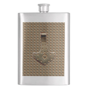 Fiole en acier inoxydable Gold Thor Hammer Gold In