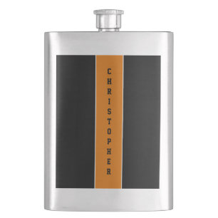 Fiole Masculine à rayures orange noire personnalis