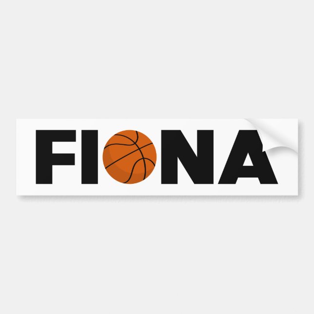 Fiona Basketball Autoaufkleber (Vorne)