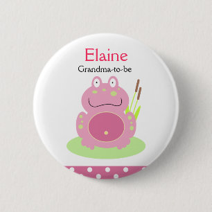 FIONA der ROSA FROSCH-NAMEN-UMBAU personalisierte Button
