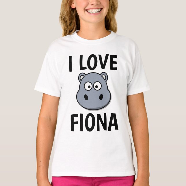 FIONA HIPPO T - Shirt, I LIEBE FIONA T-Shirts (Vorderseite)