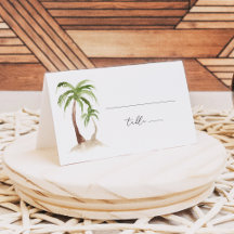 FIONA Palm Tree Beach Tropische Platzkarte