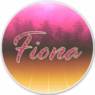 Fiona Prénom Golden rose Autocollants