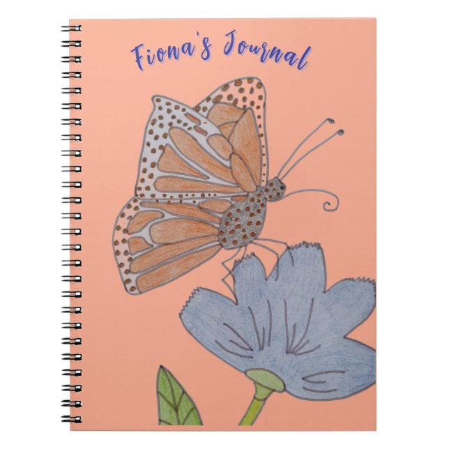 Fionas "Butterfly and Blume Journal" Notizblock (Vorderseite)