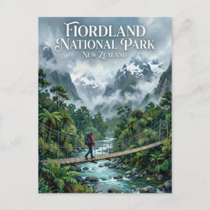 Fiordland-Nationalpark Neuseeland Postkarte