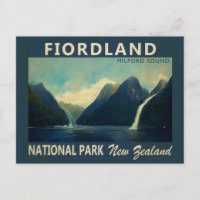 Fiordland Nationalpark Neuseeland Wasserfarbe