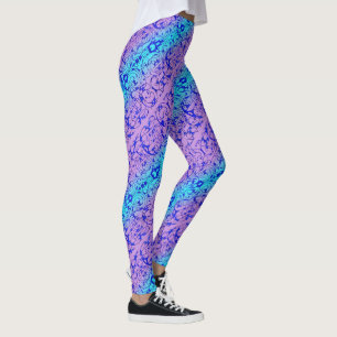 Fiore Blue und Lila Leggings