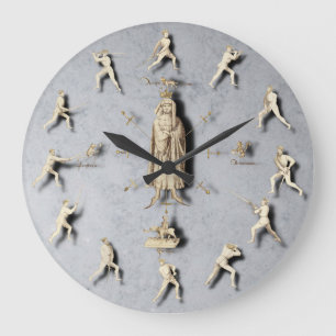 Fiore dei Liberi Wall Clock Große Wanduhr