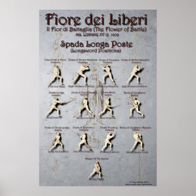 Fiore Longsword Poste Poster (Vorne)