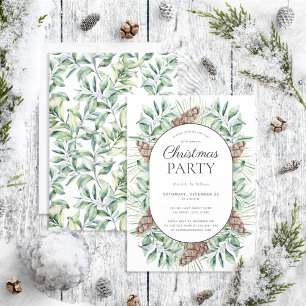 Fir Cone d'hiver moderne Noël Invitation