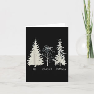 Fir Dogwood Tamarack Vintager Baum Karte
