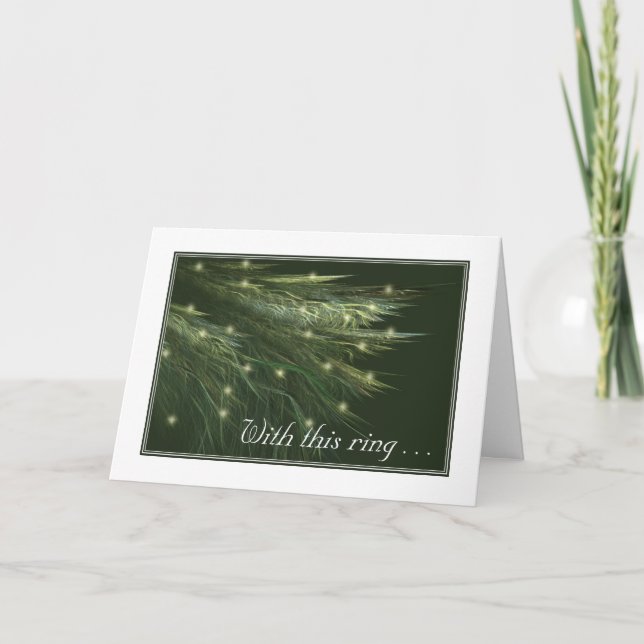 FIR FRONDS Hochzeitseinladung Einladung (Vorderseite)