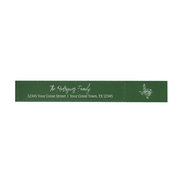 Fir Green Joy Holiday Blätter Texas-Form (Person)