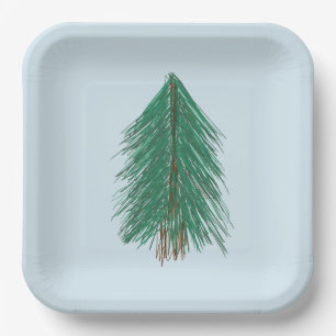 Fir Tree Forest Pappteller
