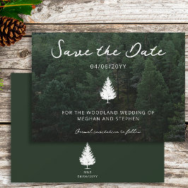 Fir Tree Silhouette Forest Landscape Foto Hochzeit Save The Date