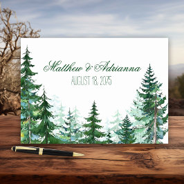 Fir Tree Wedding Guest Book Gästebuch