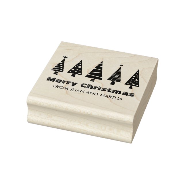 Fir Trees Christmas Rubber Briefmarke Gummistempel (Stempel)