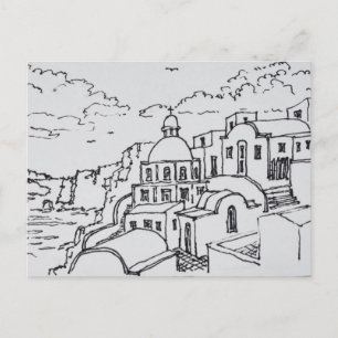 Fira, Insel Santorini, Griechenland Postkarte
