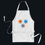 Fire and Ice Eight Point Stars Schürze<br><div class="desc">Cook in style with this fire and ice eight point star apron. The vibrant contrast of blue and orange elements creates a striking symmetrical starburst design that stands out in the kitchen or at the grill. This modern geometric apron is a perfect gift for chefs, bakers, or fans of abstract...</div>