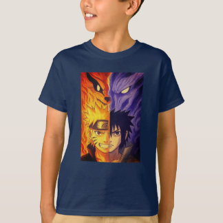 Fire and Shadow – Original Anime-Inspired Design T-Shirt