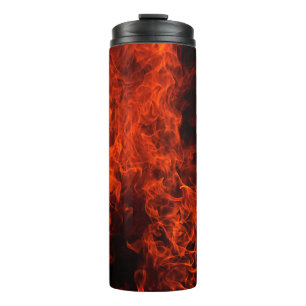 Fire background flame black hot thermosbecher