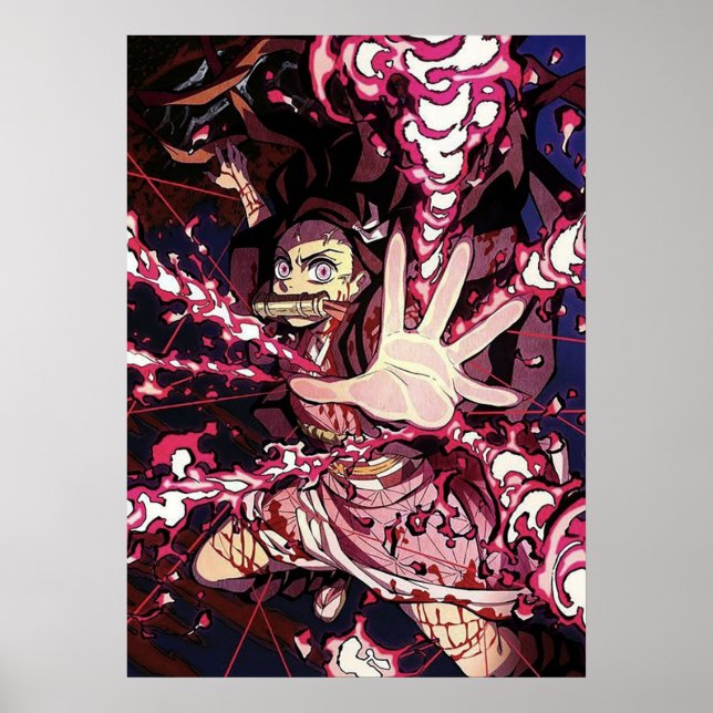 Fire Blood Nezuko  Demon Slayer Poster (Vorne)