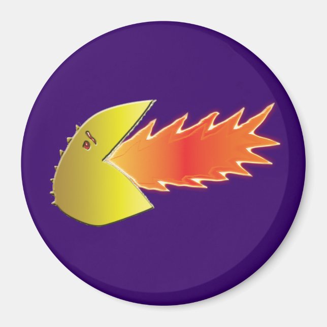Fire_Breathing_Head Graphic Design Magnet (Vorne)