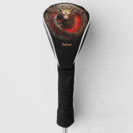Fire Breathing Red Dragon Personalized Golf Headcover