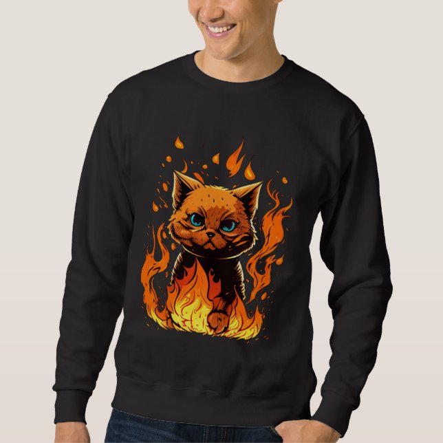 Fire Cat Sweatshirt (Vorderseite)