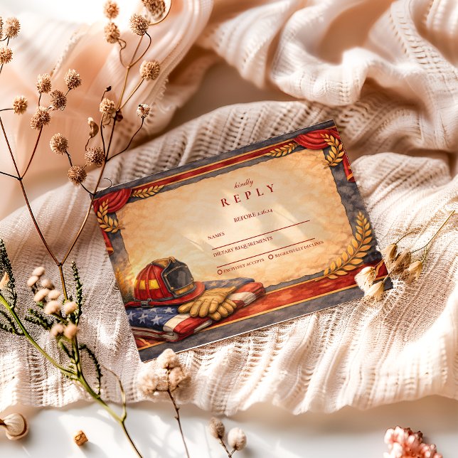 Fire Department Graduation RSVP Karte (Von Creator hochgeladen)