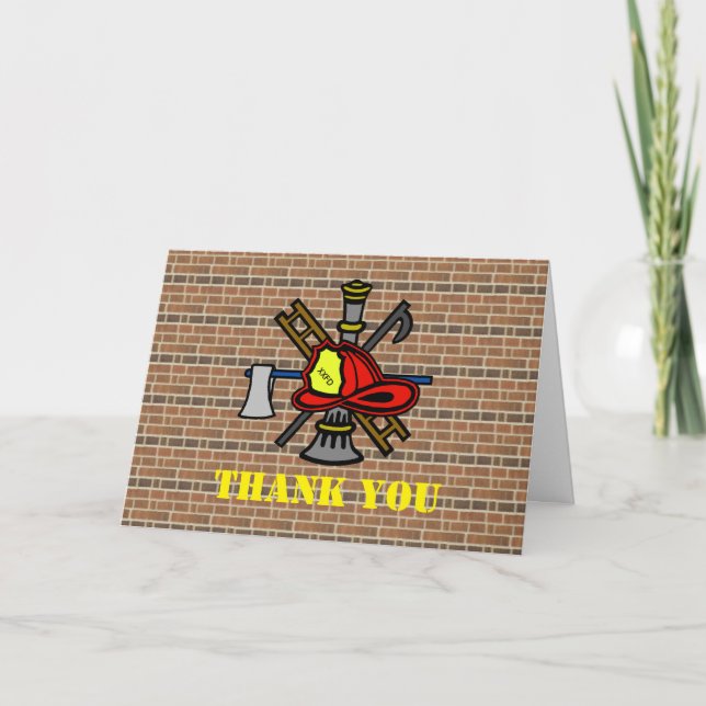 Fire Department Merci Notes Customisez-les! (Devant)