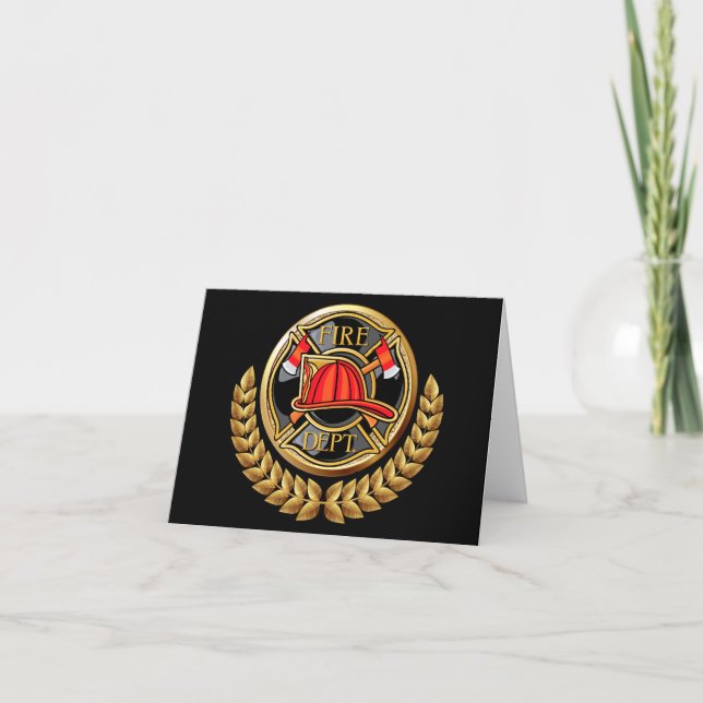 Fire Department Thank You or Blank Note Dankeskarte (Vorderseite)