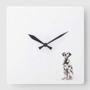 Fire Dog Wall Clock Quadratische Wanduhr
