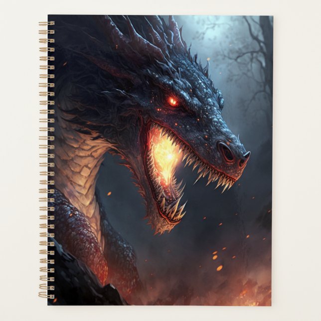 Fire Dragon Fantasy Art Art Plane Planer (Vorderseite)