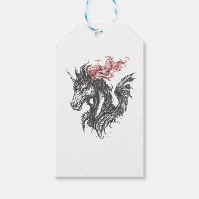 Fire Dragon Unicorn Hybrid (1) Geschenkanhänger (Vorderseite)