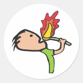 Fire Eating Runder Aufkleber