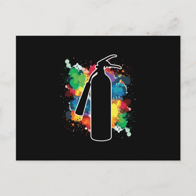 Fire Extinguisher Spray Paintings Graffiti Postkarte (Vorderseite)