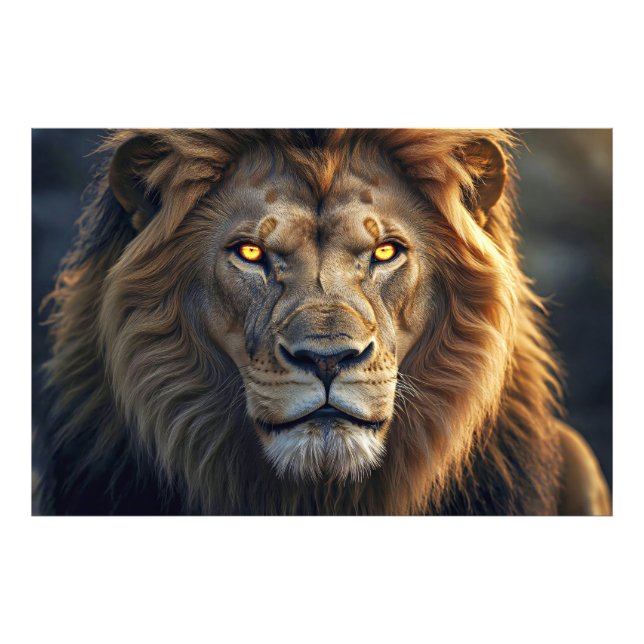 Fire Eyes of the Jungle King Fotodruck (Vorne)