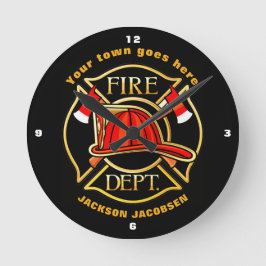 Fire Fighter Helmet        Runde Wanduhr