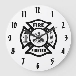 Fire Fighter Maltese Logo Large Clock Große Wanduhr