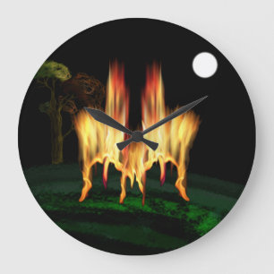 Fire Fly Große Wanduhr