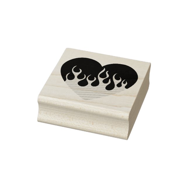 Fire Heart Gummistempel (Stempel)
