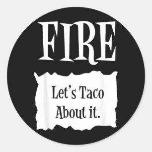 FIRE - Heißes Packet Halloween-Taco-Kostüm Runder Aufkleber