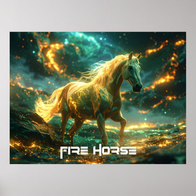 FIRE HORSE - CHINESE ZODIAC -  POSTER (Vorne)