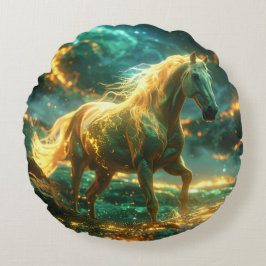 FIRE HORSE - CHINESE ZODIAC -  RUNDES KISSEN
